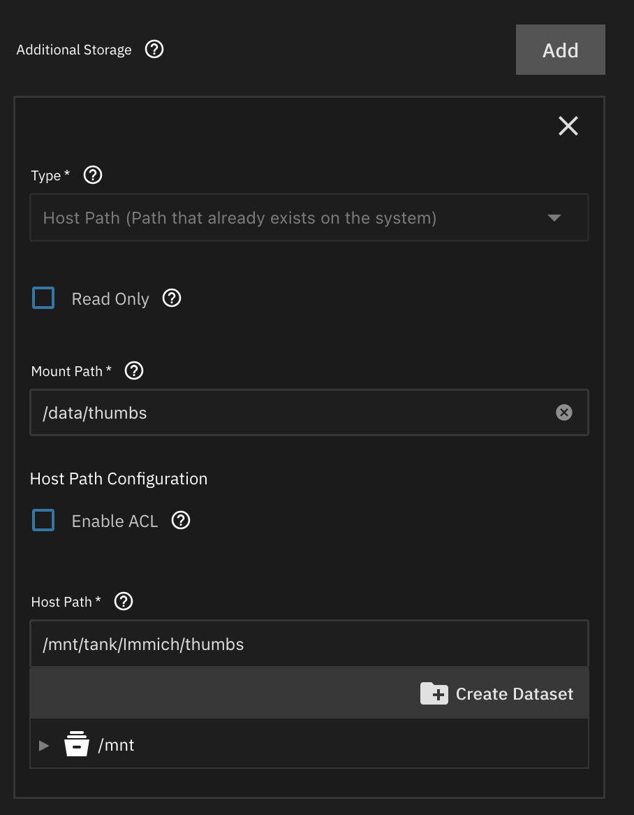 Use Multiple Datasets for Gallery Storage with Additional Storage